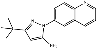 3-(tert-butyl)-1-(quinolin-6-yl)-1H-pyrazol-5-aMine 结构式