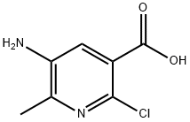 5-氨基-2-氯-6-甲基烟酸 结构式