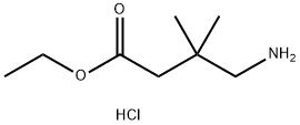 4-氨基-3,3-二甲基丁酸乙酯盐酸盐 结构式