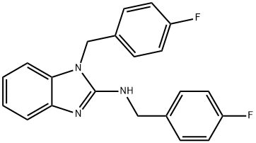(4-Fluoro-benzyl)-[1-(4-fluoro-benzyl)-1H-benzoiMidazol-2-yl]-aMine Struktur