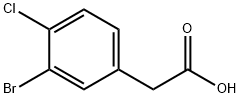 3-溴-4-氯苯乙酸,90004-80-1,结构式
