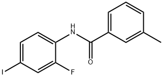 N-(2-フルオロ-4-ヨードフェニル)-3-メチルベンズアミド 化学構造式