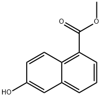 6-Hydroxy-naphthalene-1-carboxylic acid Methyl ester 化学構造式