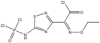 (Z)-5-[(Dichlorophosphinyl)aMino]-alpha-(ethoxyiMino)-1,2,4-thiadiazol-3-acetyl chloride  or  (alphaZ)-5-[(Dichlorophosphinyl)aMino]-alpha-(ethoxyiMino)-1,2,4-thiadiazol-3-acetyl chloride Struktur