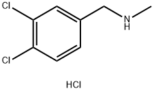 (3,4-二氯苄基)甲胺盐酸盐,90389-19-8,结构式