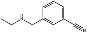 3-乙基氨基甲基-苯甲腈, 90389-97-2, 结构式