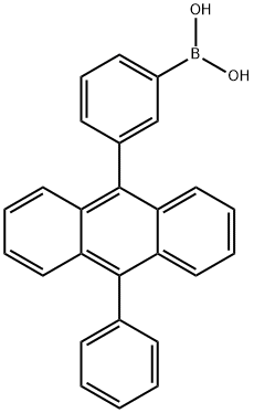 3-(10-phenyl-9-anthracenyl)phenyl boronic acid Structure