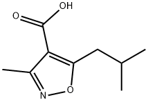 5-异丁基-3-甲基异恶唑-4-羧酸,90643-65-5,结构式