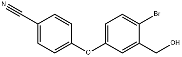 4-[4-溴-3-(羟基甲基)苯氧基]苯甲腈, 906673-45-8, 结构式