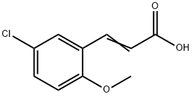 (E)-3-(5-氯-2-甲氧基苯基)丙烯酸 结构式