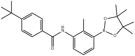 N-[2-Methyl-3-(4,4,5,5-tetraMethyl[1,3,2]dioxaborolan-2-yl)phenyl]-4-(tert-butyl)benzaMide Structure