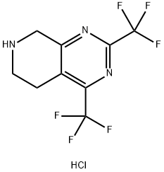 5,6,7,8-四氢-2,4-双(三氟甲基)吡啶并[3,4-D]嘧啶盐酸盐, 911636-86-7, 结构式