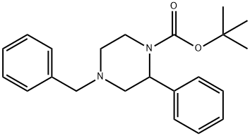 tert-butyl 4-benzyl-2-phenylpiperazine-1-carboxylate Structure
