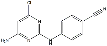 4-(4-氨基-6-氯嘧啶-2-基氨基)苄腈 结构式