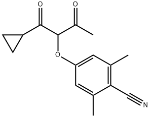 4-[1-(环丙基羰基)-2-氧代丙氧基]-2,6-二甲基苯甲腈,913346-12-0,结构式