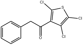 2-苯基-1-(2,4,5-三氯噻吩-3-基)乙酮, 91353-64-9, 结构式