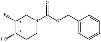 cis-1-Cbz-3-fluoro-4-hydroxypiperidine Struktur