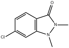 6-氯-1,2-二甲基-1,2-二氢-3H-吲唑-3-酮 结构式