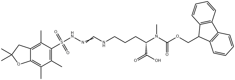 FMOC-N-甲基-PBF-L-精氨酸,913733-27-4,结构式