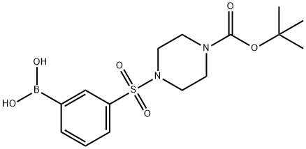 (3-((4-(tert-butoxycarbonyl)piperazin-1-yl)sulfonyl)phenyl)boronic acid Structure