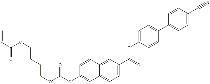 6-[[[4-[(1-Oxo-2-propenyl)oxy]butoxy]carbonyl]oxy]-2-naphthalenecarboxylic acid 4'-cyano[1,1'-biphenyl]-4-yl ester|6-[[[4-[(1-氧代-2-丙烯基)氧基]丁氧基]羰基]氧基]-2-萘甲酸 4'-氰基[1,1'-联苯]-4-基酯