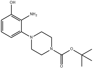 1-Piperazinecarboxylic acid, 4-(2-aMino-3-hydroxyphenyl)-, 1,1-diMethylethyl ester Struktur