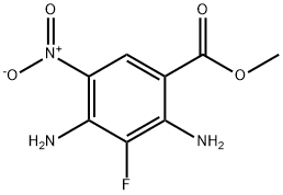 2,4-二氨基-3-氟-5-硝基苯甲酸甲酯 结构式