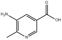 3-Pyridinecarboxylicacid,5-amino-6-methyl-(9CI) 化学構造式