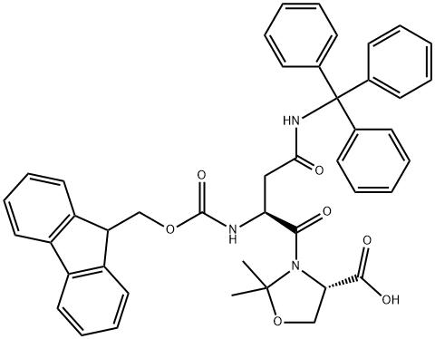 FMOC-ASN(TRT)-SER(Ψ(ME,ME)PRO)-OH 化学構造式