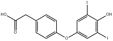4-(3-碘-4-羟基苯氧基)-3-碘苯乙酸, 92060-32-7, 结构式