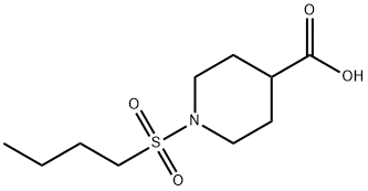 1-(butane-1-sulfonyl)piperidine-4-carboxylic acid Structure
