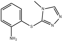 2-[(4-甲基-4H-1,2,4-三唑-3-基)硫基]苯胺, 923230-55-1, 结构式