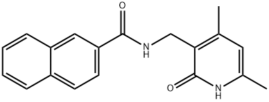 2-NAPHTHALENECARBOXAMIDE, N-[(1,2-DIHYDRO-4,6-DIMETHYL-2-OXO-3-PYRIDINYL)METHYL]-,923806-91-1,结构式