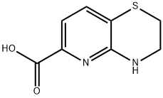 3,4-dihydro-2H-pyrido[3,2-b][1,4]thiazine-6-carboxylic acid 化学構造式