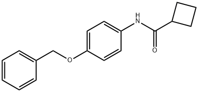 Cyclobutanecarboxylic acid (4-benzyloxy-phenyl)-aMide 化学構造式