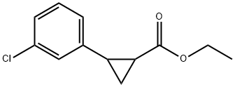Ethyl 2-(3-chlorophenyl)cyclopropanecarboxylate 化学構造式
