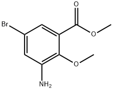 3-氨基-5-溴-2-甲氧基苯甲酸甲酯, 926069-76-3, 结构式