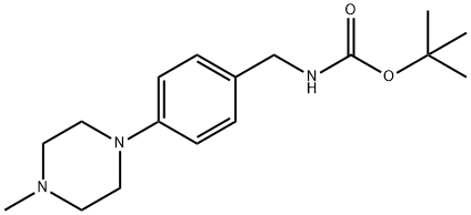 4-(4-メチルピペラジン-1-イル)ベンジルカルバミン酸TERT-ブチル 化学構造式