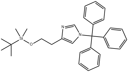 4-(2-(tert-butyldiMethylsilyloxy)ethyl)-1-trityl-1H-iMidazole 化学構造式