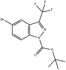 1-N-BOC-5-溴-3-三氟甲基-1H-吲唑,929617-37-8,结构式