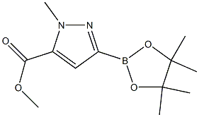 Methyl 1-Methyl-3-(4,4,5,5-tetraMethyl-1,3,2-dioxaborolan-2-yl)-pyrazole-5-carboxylate Structure