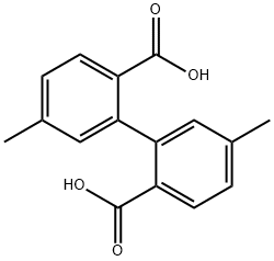5,5'-DiMethyl-[1,1'-biphenyl]-2,2'-dicarboxylic acid Structure