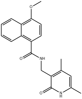 1-NAPHTHALENECARBOXAMIDE, N-[(1,2-DIHYDRO-4,6-DIMETHYL-2-OXO-3-PYRIDINYL)METHYL]-4-METHOXY-,931029-82-2,结构式