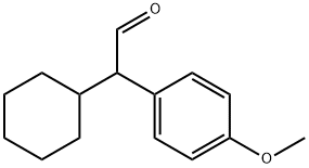 2-Cyclohexyl-2-(4-Methoxyphenyl)acetaldehyde 化学構造式