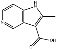 2-Methyl-5-azaindole-3-carboxylic acid 化学構造式