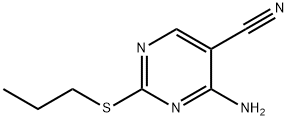 4-AMino-2-(propylthio)-5-pyriMidinecarbonitrile, 933949-26-9, 结构式