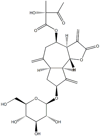 8β-(2-ヒドロキシ-2-メチル-3-オキソブチリルオキシ)グルコザルザニンC 化学構造式