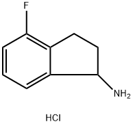4-フルオロ-2,3-ジヒドロ-1H-インデン-1-アミン塩酸塩 化学構造式