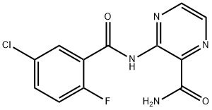 3-(5-氯-2-氟苯甲酰氨基)吡嗪-2-甲酰胺, 936564-98-6, 结构式