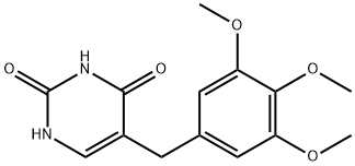 5-[(3,4,5-三甲氧基苯基)甲基]-2,4(1H,3H)-嘧啶二酮 结构式
